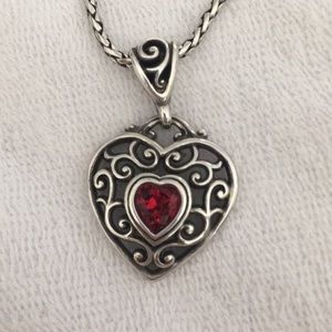 Brighton heart necklace and earrings